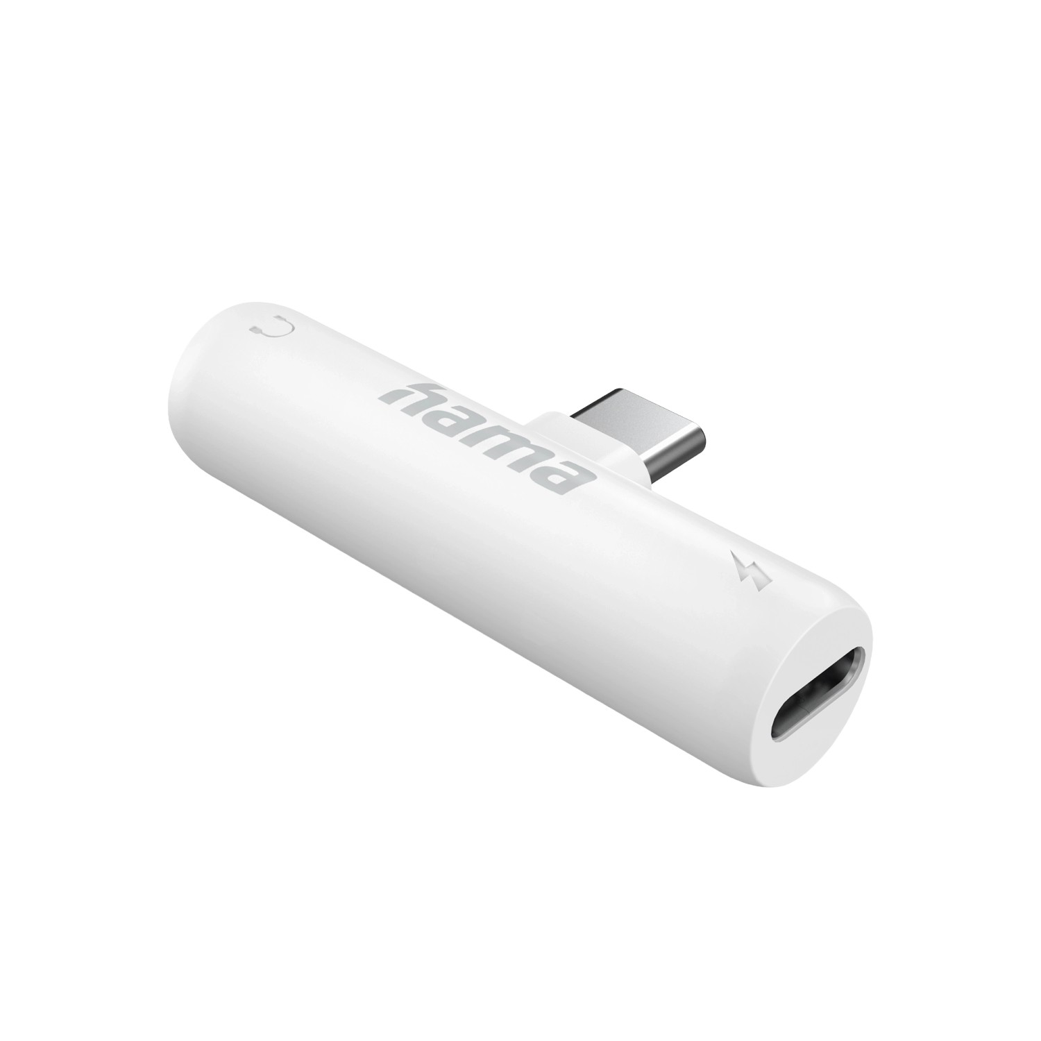 Hama Audio-Adapter inkl. Ladefunktion USB-C PD 3,5 mm Klinke Weiß