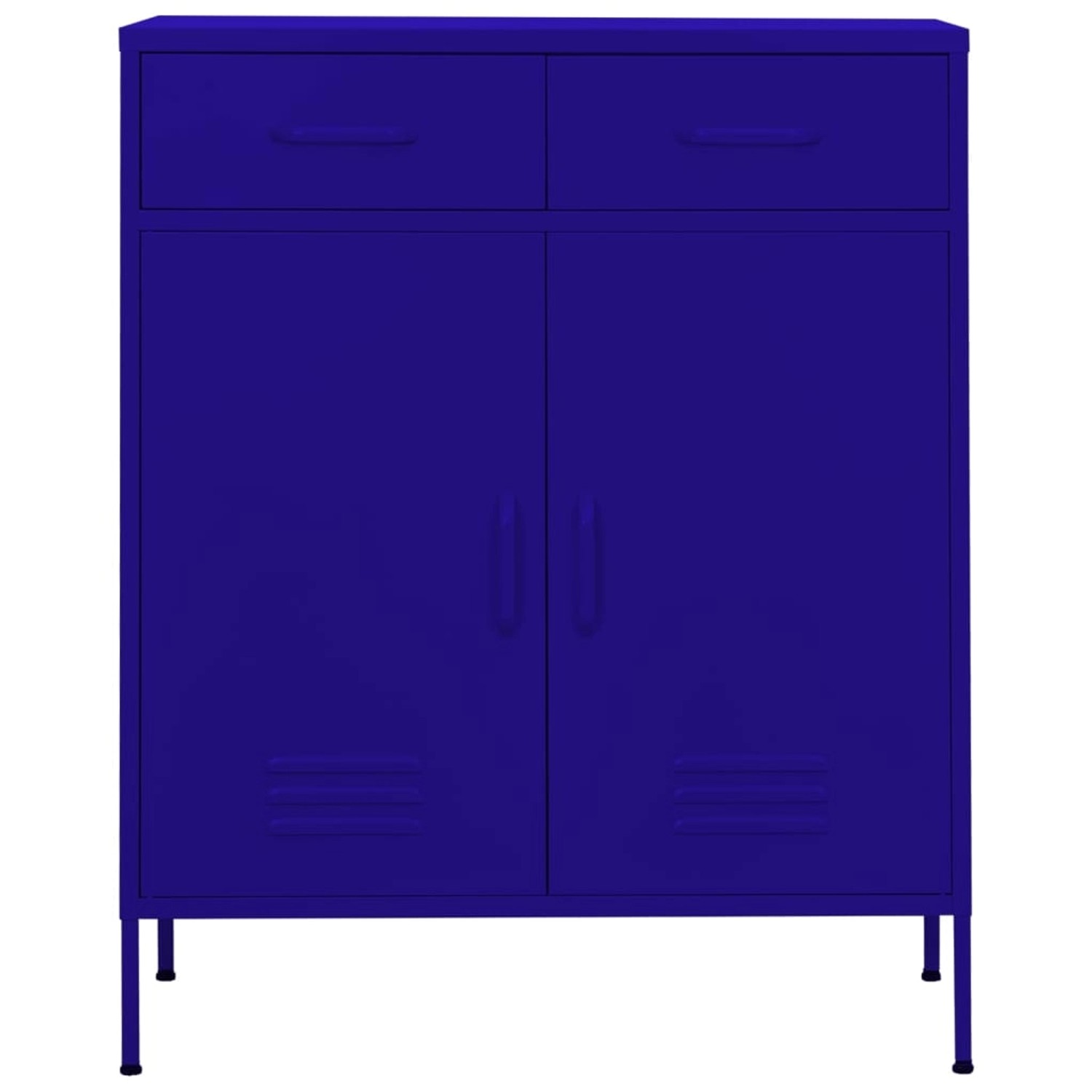 vidaXL Lagerschrank Marineblau 80x35x101,5 cm Stahl Modell 2 günstig online kaufen