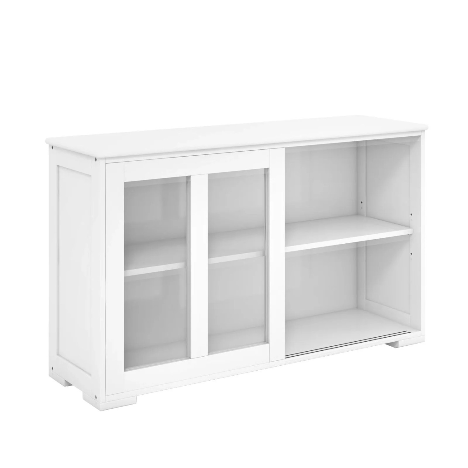Costway Sideboard mit Verstellbarem Ablage 107 x 33 x 64 cm Weiß