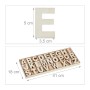 Relaxdays Holzbuchstaben Set Kiefernholz Natur mit Sortierkasten 5,5 cm 41 cm x 18 cm x 2 cm 0,33 kg_4