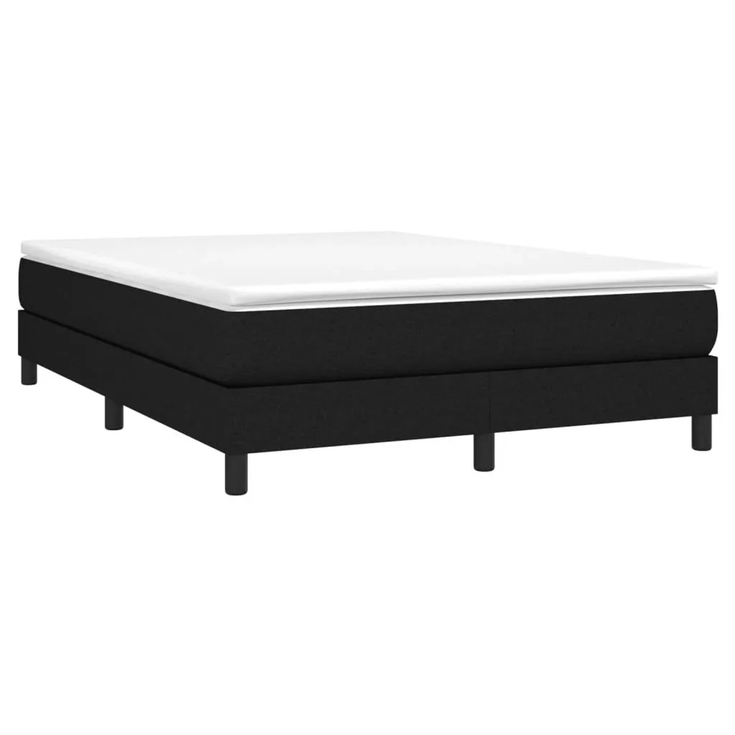 vidaXL Boxspringbett mit Matratze Schwarz 140x190 cm Stoff 3144071 günstig online kaufen