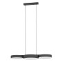 Smarte Eglo LED-Pendelleuchte Barbano-Z, schwarz-weiß, 83,8 cm breit, dimmbar und steuerbar.