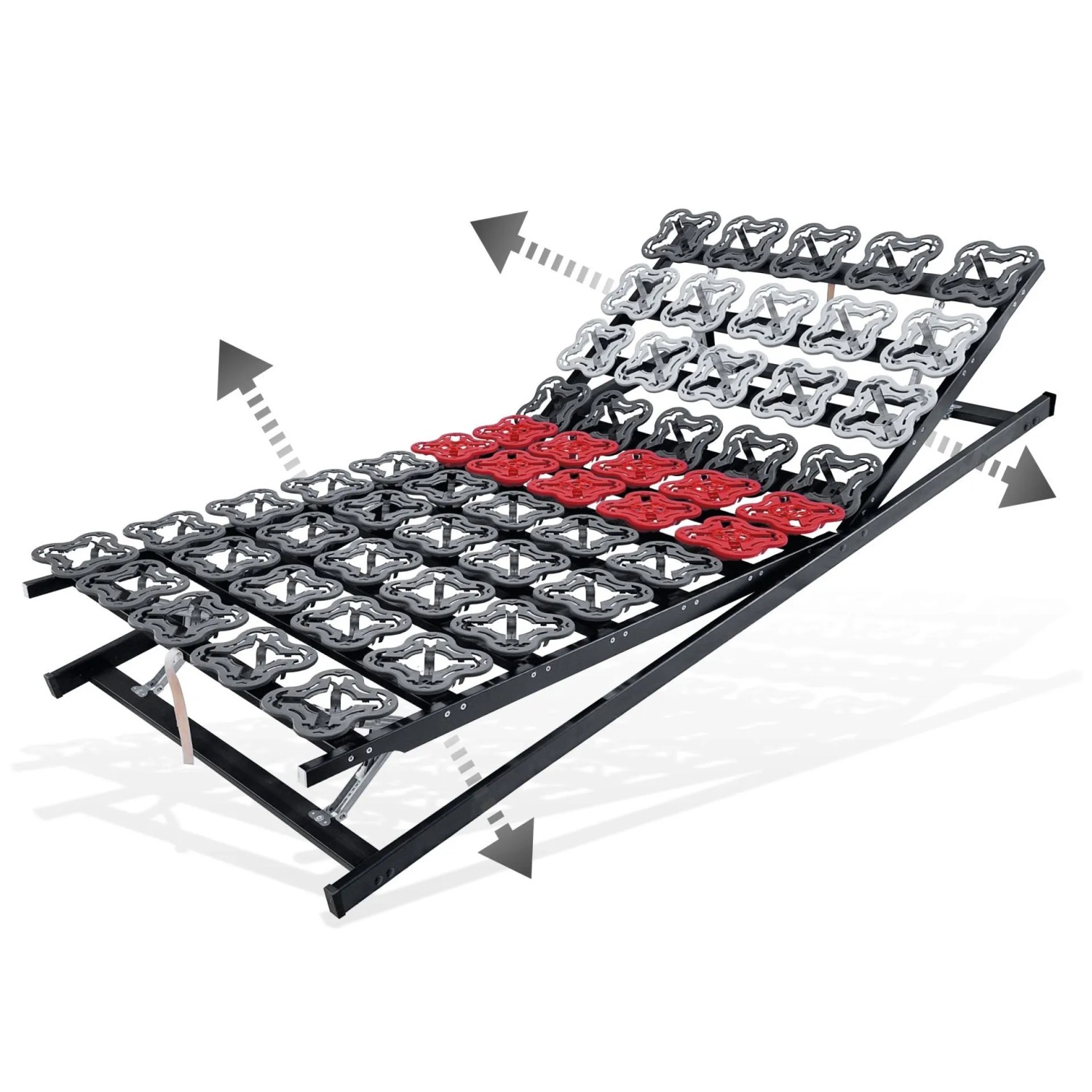 Matratzen Perfekt TerraMed T-Flex Teller-Lattenrost 140x200 cm manuell verstellbar 5-Zonen 55 Tellermodule_7