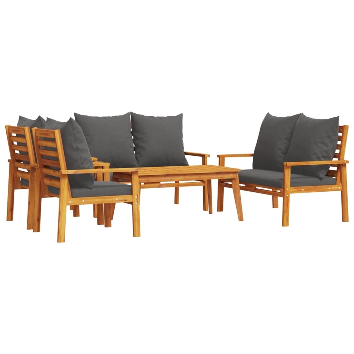 vidaXL 5-Tlg Garten-Lounge-Set mit Kissen Massivholz Akazie 3211802 günstig online kaufen