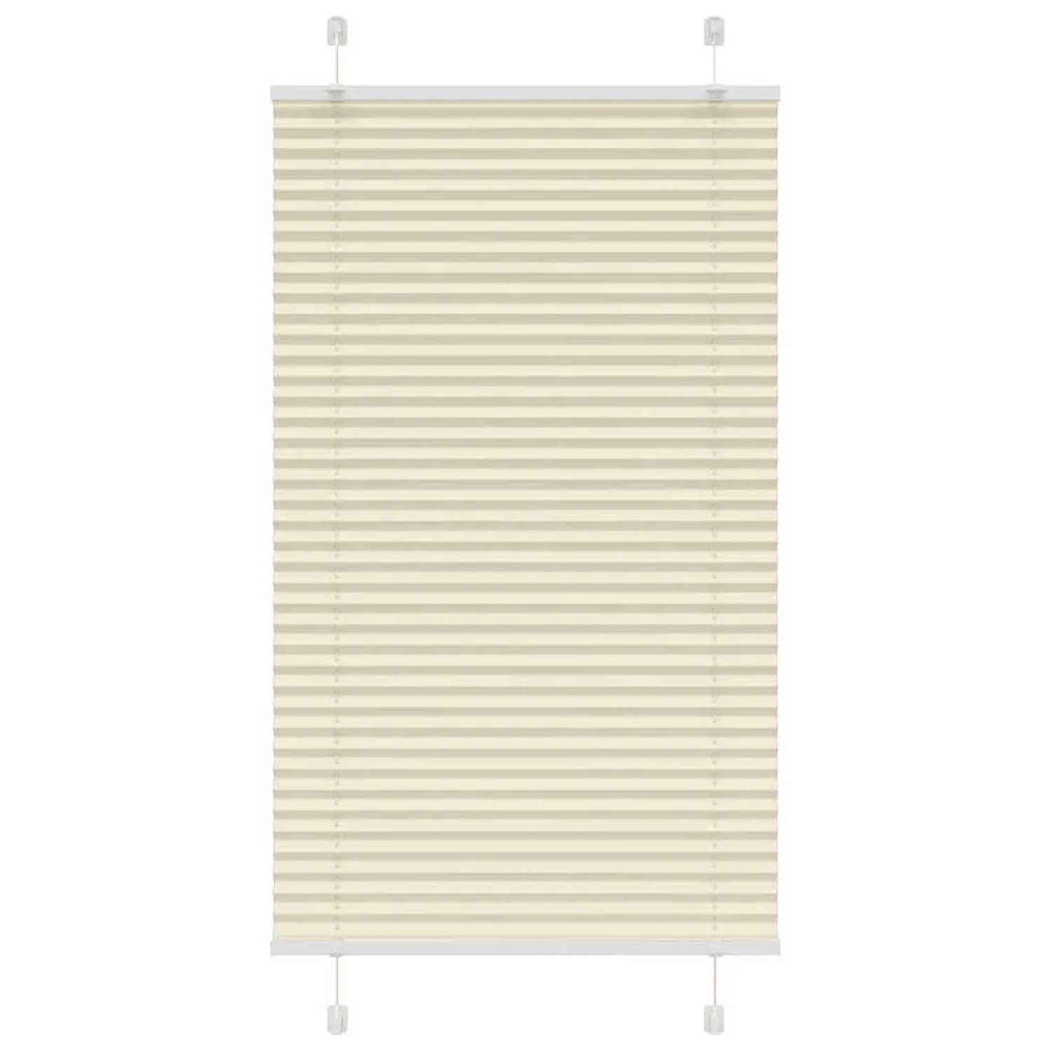 vidaXL Plissee Creme 75x150 cm Stoffbreite 74,4 cm Polyester 4015291 günstig online kaufen