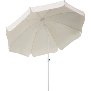 Schneider Balkonschirm Ibiza, Ø 240 cm, Natur, mit Push-Up Mechanik.