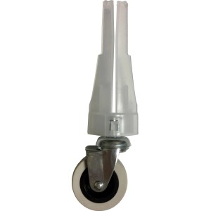 Eurobox Einsteckrollen-Set Profi (4 Stück) für Aufbewahrungsboxen, Rollen weiß, Metallhalterung.