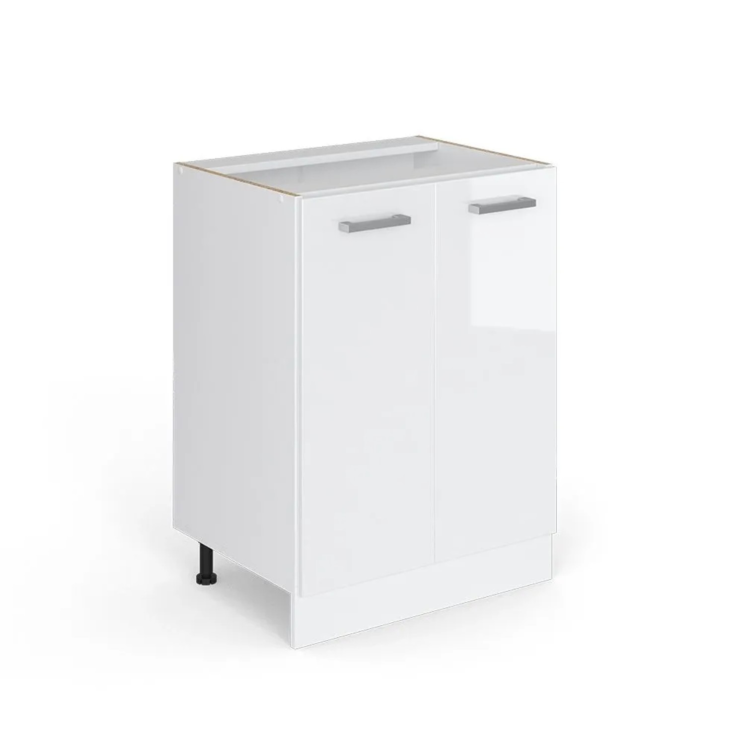 Vicco Küchenunterschrank R-Line Weiß Hochglanz Weiß 60 cm ohne Arbeitsplatte