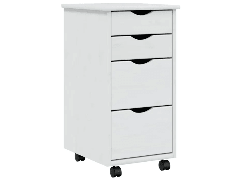 Produktbild von VidaXL Rollcontainer Mit 6 Schubladen - Kiefer Massivholz Kommode 65,5 Cm Grau