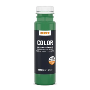 OBI Color Voll- und Abtönfarbe in Olivgrün, 250 ml Flasche.