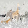 Art for the Home Fototapete Kids Jungle mit exotischen Tieren und Pflanzen.