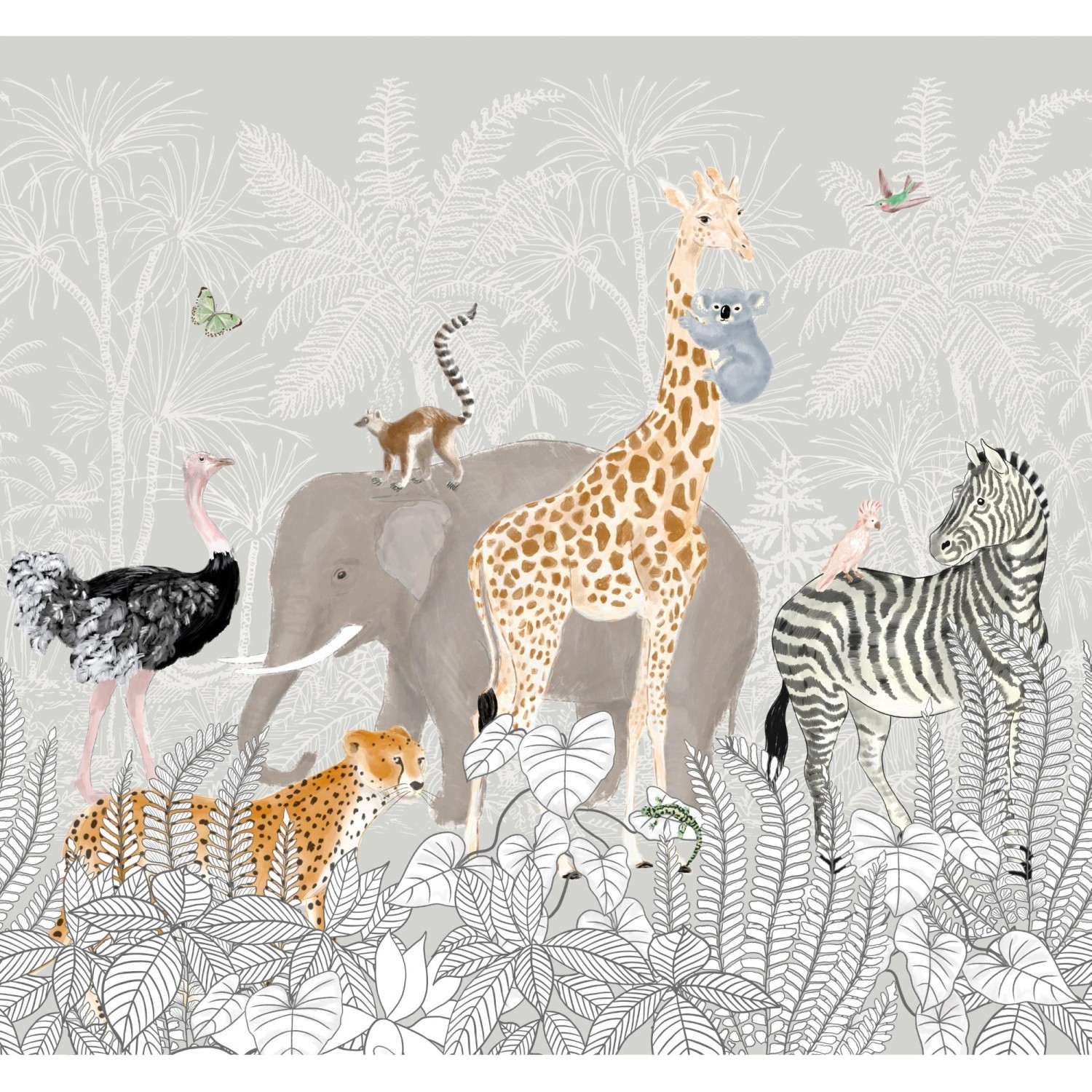 Art for the Home Fototapete Kids jungle  280 x 300 cm günstig online kaufen