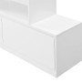 Weißer Schuhschrank Lovila aus MDF mit 2 Türen. Modernes, klares Design der Schuhkommode.