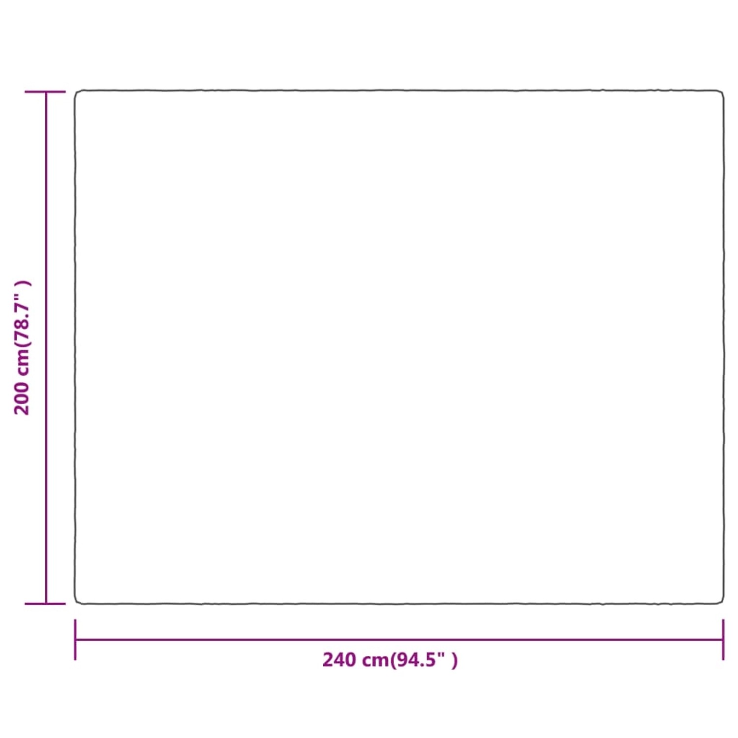 Gelbe vidaXL Decke (200x240 cm) aus Polyester für Sofa oder Bett.