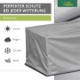 Graue Mehr Garten Schutzhülle für Loungesofa, wasserdicht und UV-beständig.