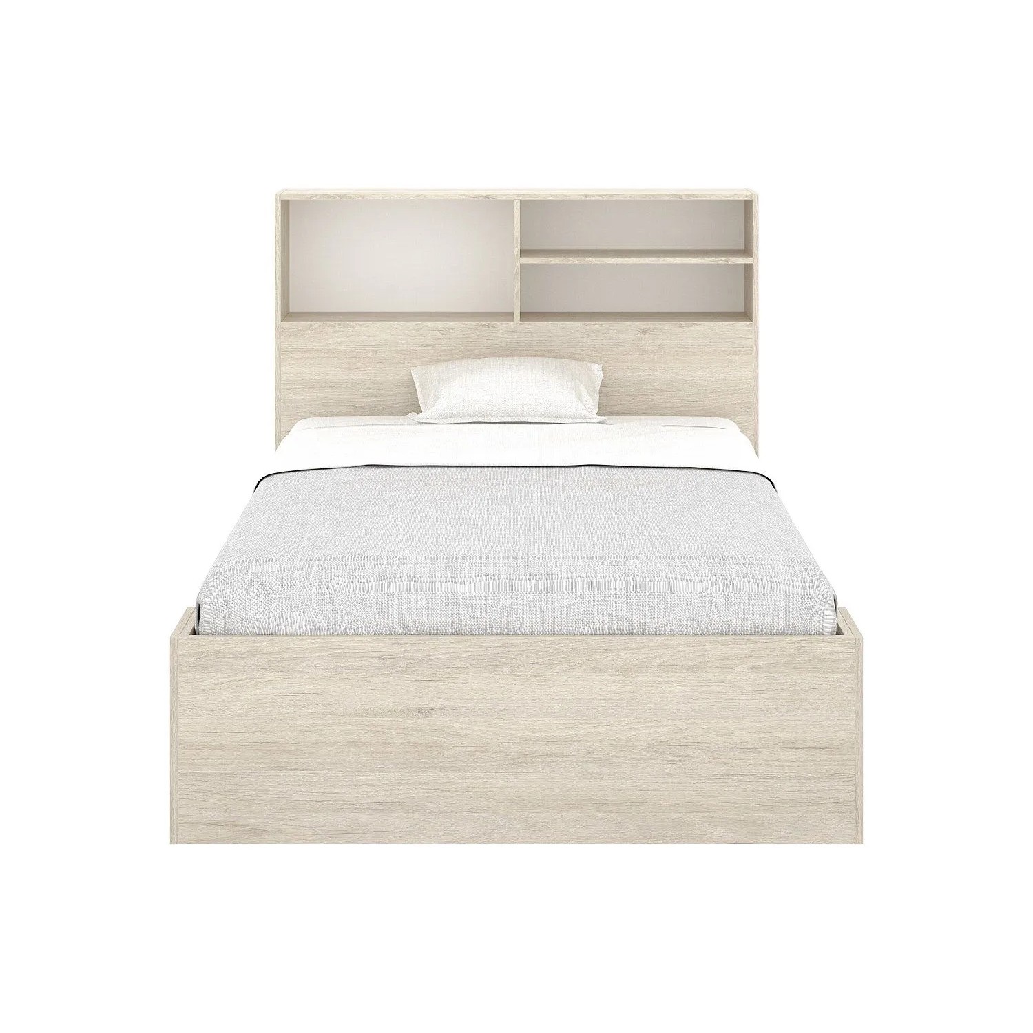 Vente-unique Bettrahmen Vardiel Naturfarben Hell  Weiß 217.6 cm