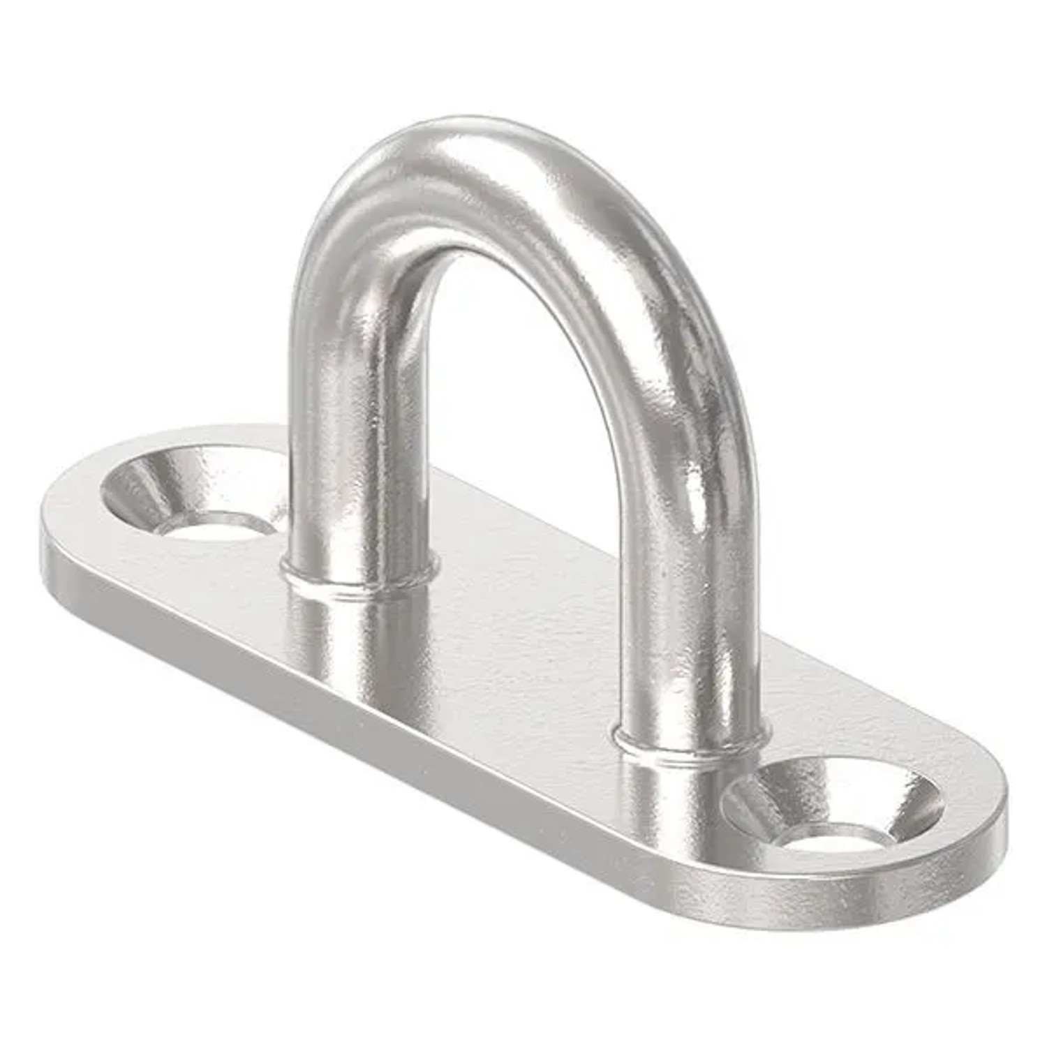 FeNau Befestigungsöse Edelstahl V4A 5 mm Rundeisen Mit Ovaler Platte 2 Bohrungen