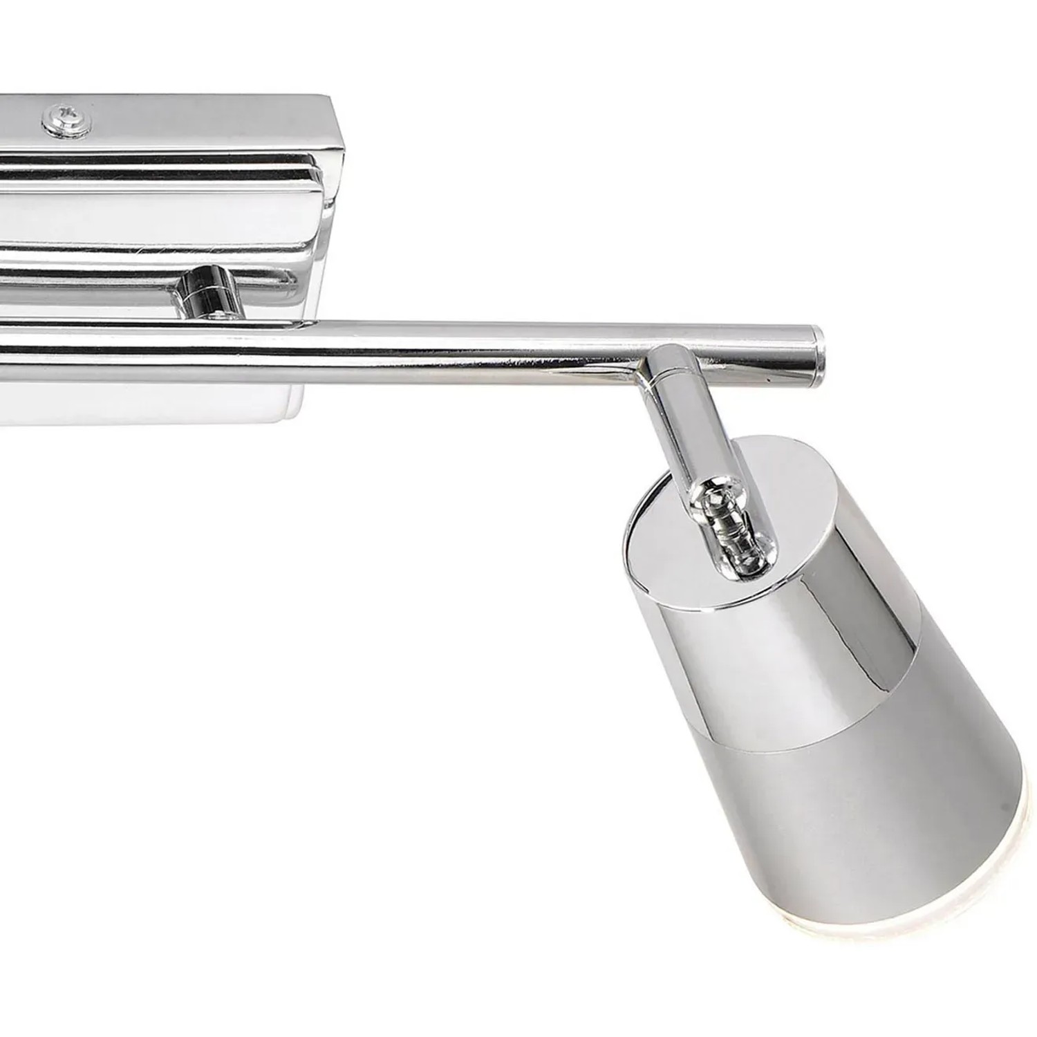 Moderne 2-flammige LED-Deckenleuchte Dalli in Chromoptik von Just Light.