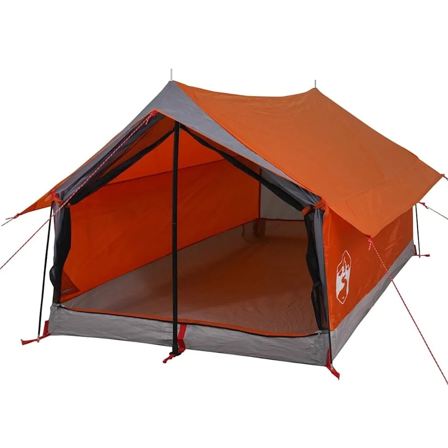 vidaXL Campingzelt 2 Personen Grau und Orange Wasserfest 94361 günstig online kaufen