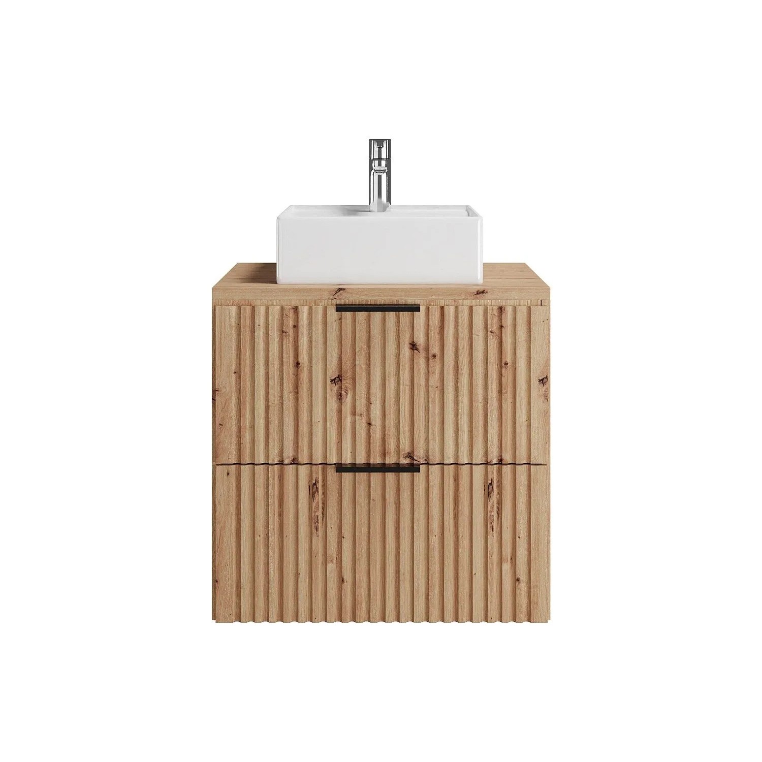 Vente-unique Einzelwaschtisch Zevara Naturfarben Hell 60 cm