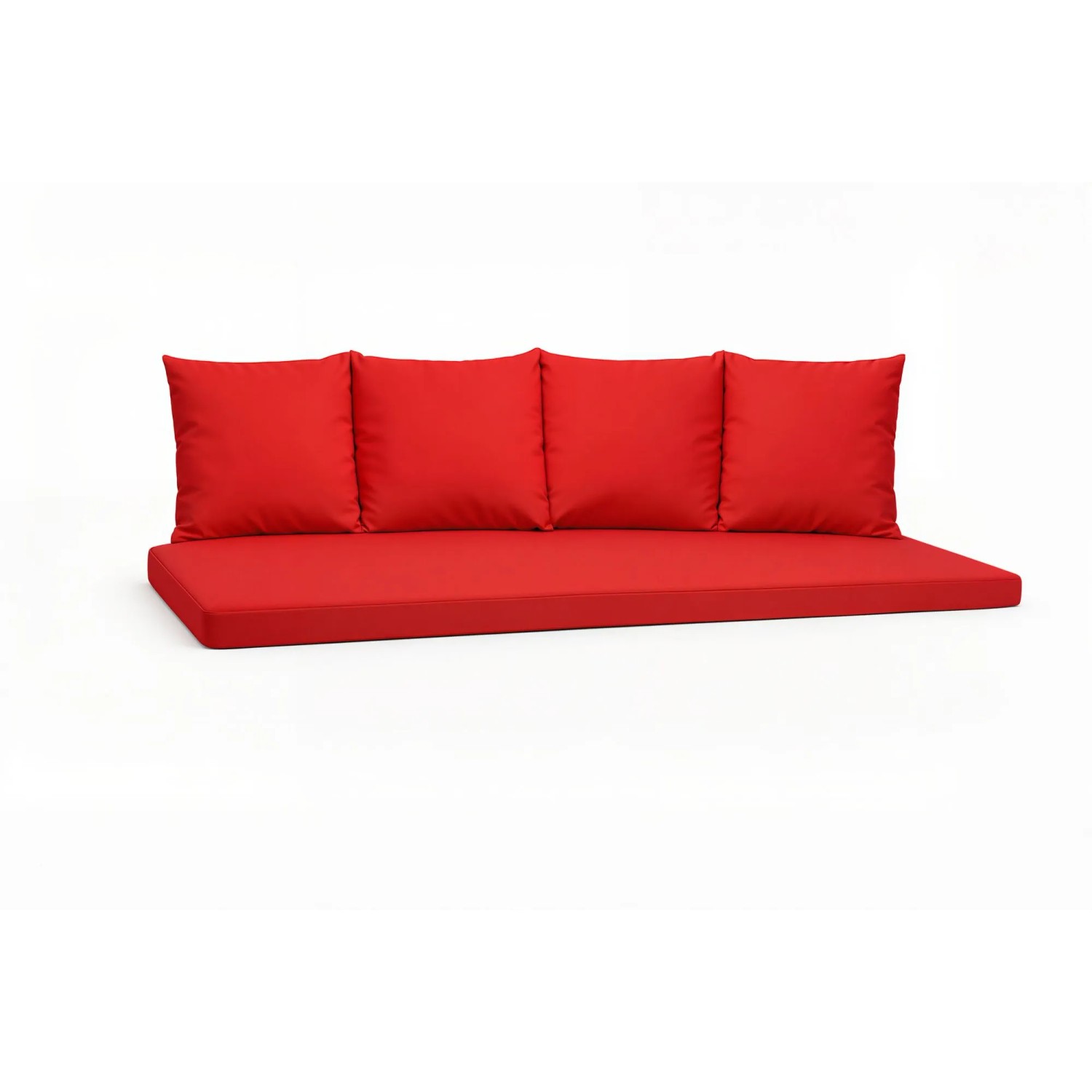 Setgarden  Mix Bench Kissen Outdoor Kissen Bankauflage 170x60+4x50x56cm Kissen Für 3-Sitzer Bänke 1tlg Rot