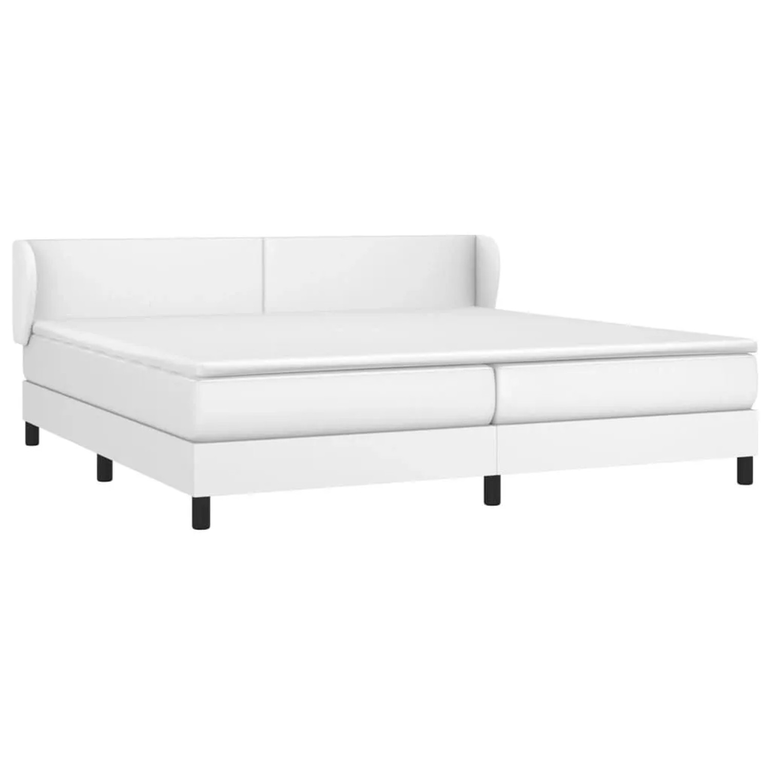 vidaXL Boxspringbett mit Matratze Weiß 200x200 cm Kunstleder 3127212 günstig online kaufen
