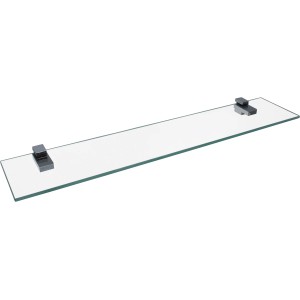 Fackelmann Glasablage, 60 cm breit, mit Chrom-Halterungen für das Bad.