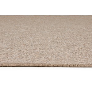 Detailaufnahme: Andiamo Teppich Grotone, 200x290 cm, dunkelbeige, schlichtes Uni-Design.