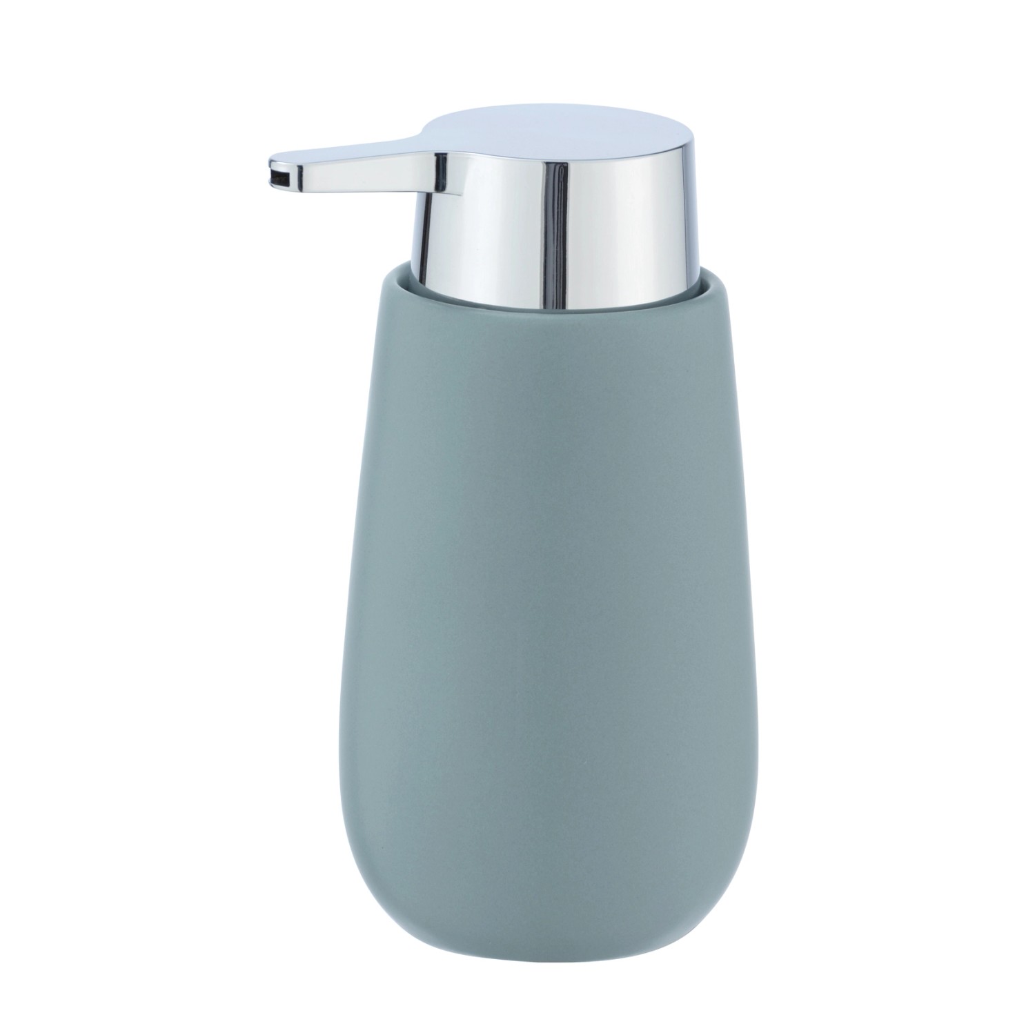 Wenko Seifenspender Badi Blaugrau 0.32 l Keramik 9.5 x 16 x 8 cm günstig online kaufen