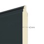 Detailansicht EcoStar Garagen-Sektionaltor, 42 mm stark, Anthrazitgrau.