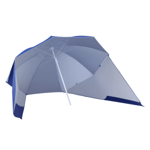 Outsunny Sonnenschirm Metall Polyester mit Silberbeschichtung 210L x 210B x 222H cm Blau