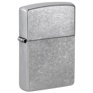 Silbernes Zippo Sturmfeuerzeug aus Metall, ideal für Haushaltshelfer.