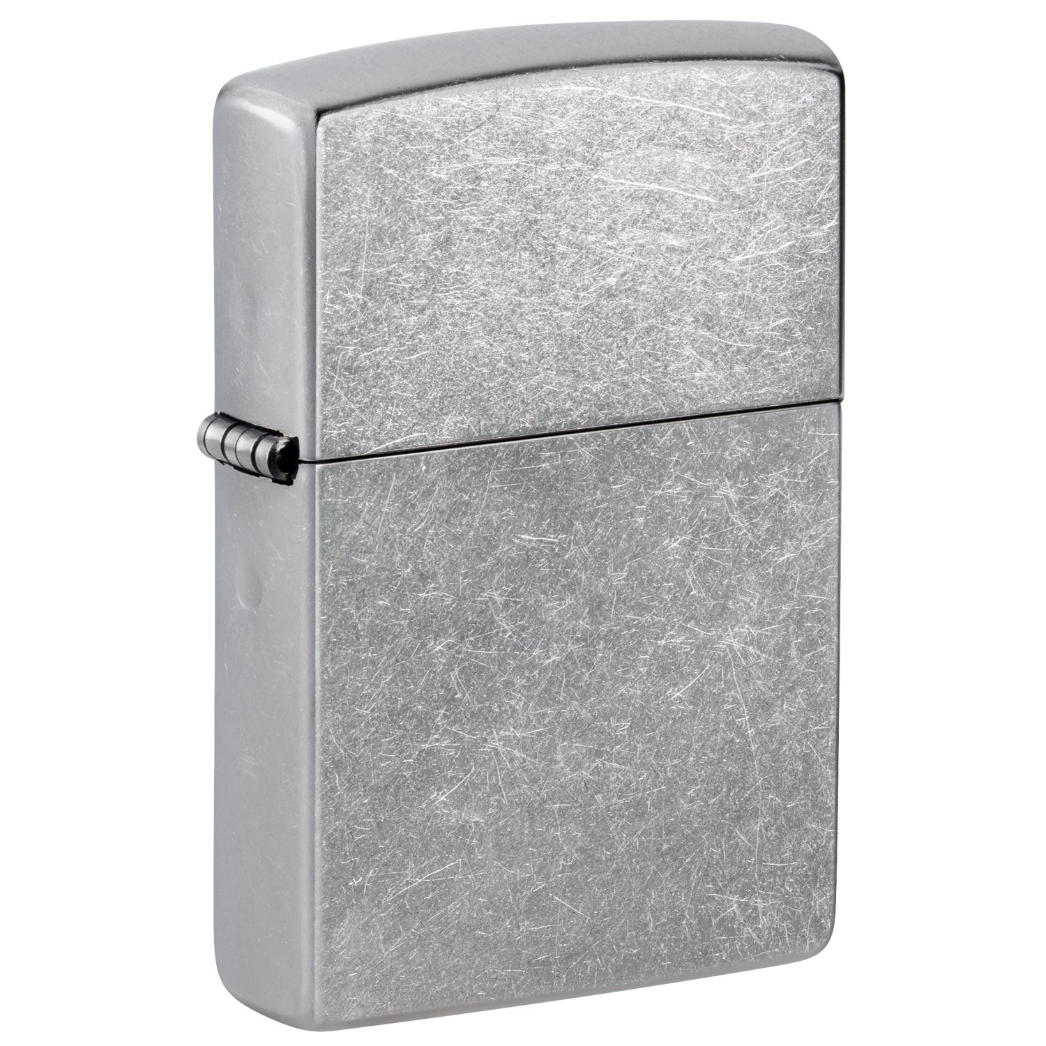 Silbernes Zippo Sturmfeuerzeug aus Metall, ideal für Haushaltshelfer.