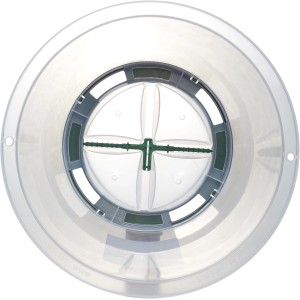 Garantia Pflanzglocke Sunny Set mit Bodenanker, durchsichtig, von oben.