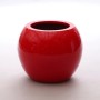 Roter, runder Elegant Einrichten Pflanzkübel Fiberglas Ball, D40xH32cm, Hochglanz.