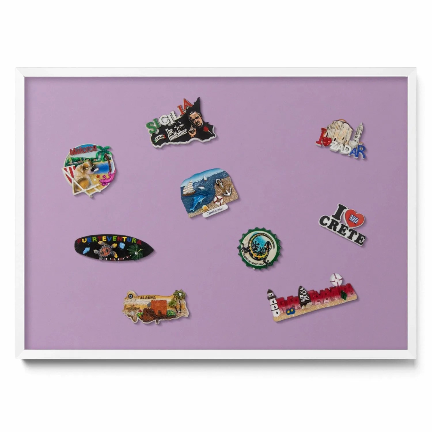 Tulup Magnettafel Magnettafel Metall mit Rahmen Pastellviolett 70x50 cm Rei günstig online kaufen