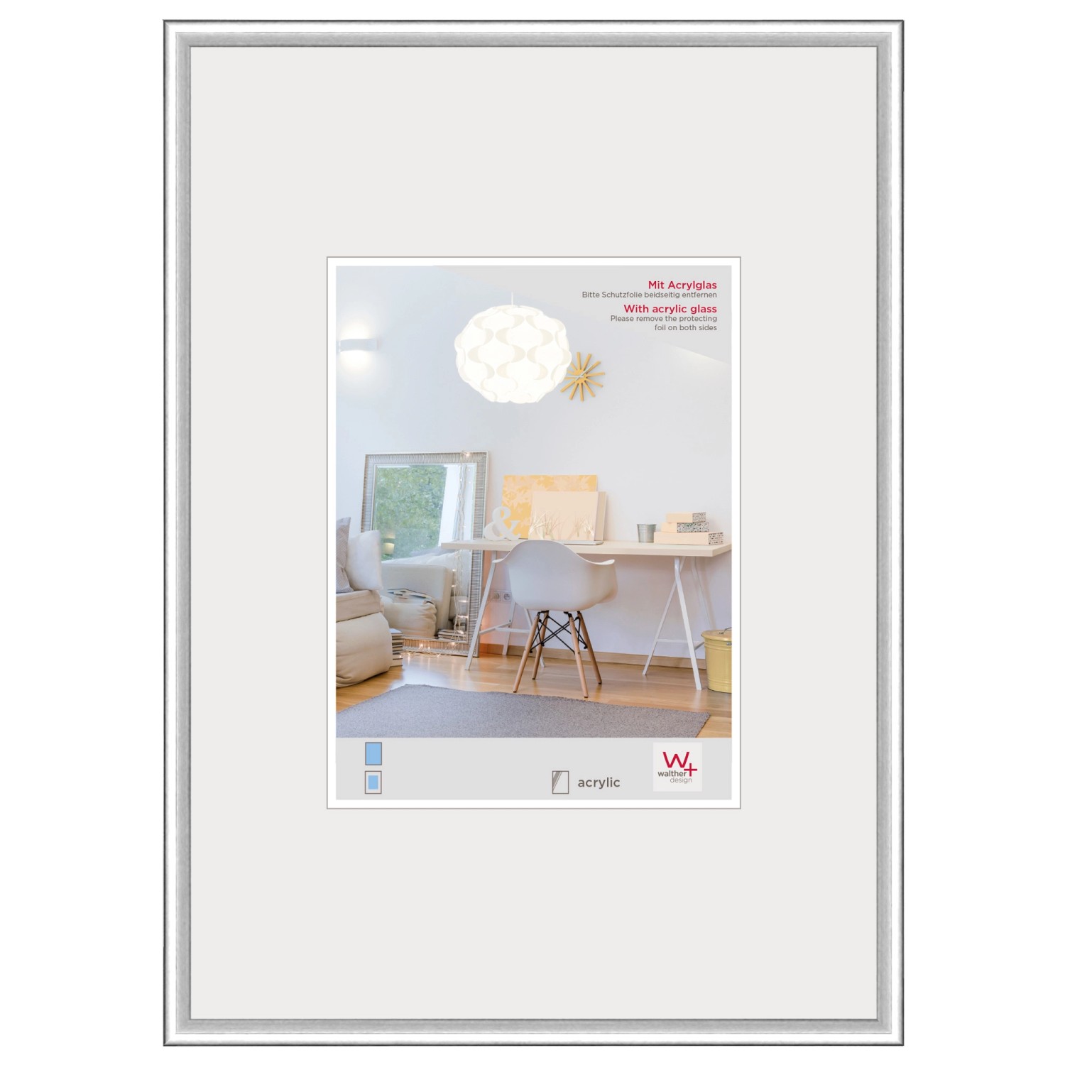 walther design New Lifestyle Kunststoff Bilderrahmen  Kunstglas 61x91,5 cm günstig online kaufen