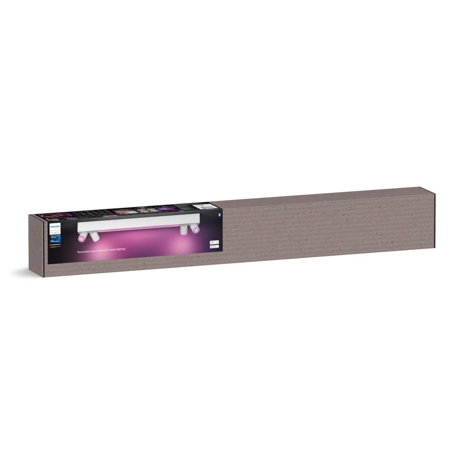 Verpackung der Philips Hue LED-Deckenleuchte Centris mit 4 Spots, White & Color Ambiance.