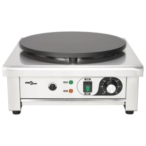 Elektrischer Crepe Maker von vidaXL mit 40 cm Durchmesser und Edelstahlgehäuse.