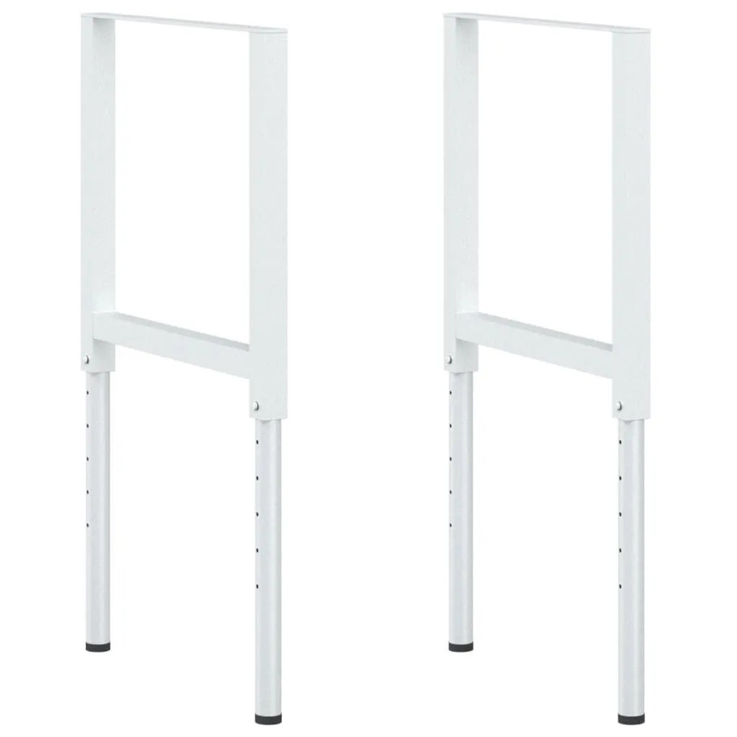 vidaXL Werkbankgestell Verstellbar 2 Stk Metall 55x69-95,5 cm Grau 147932