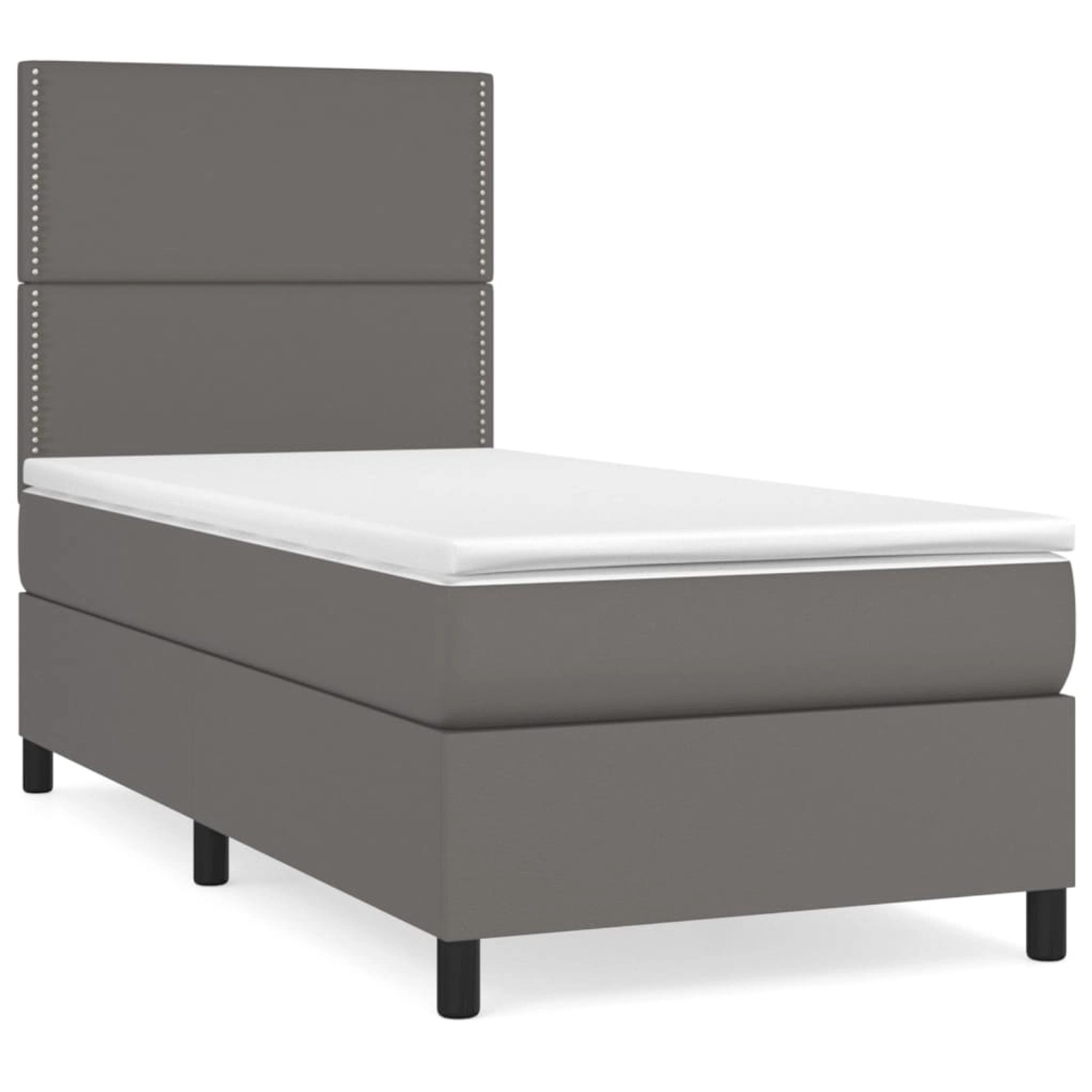 vidaXL Boxspringbett mit Matratze Cappuccino-Braun 80x200cm Kunstleder14660 günstig online kaufen