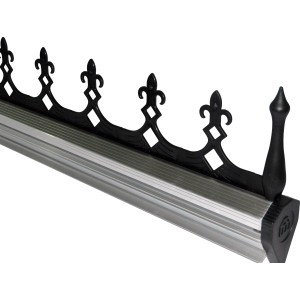 Juliana Dachfirstverzierung, schwarz, für Gewächshaus Compact & Premium, Vogelabwehr.