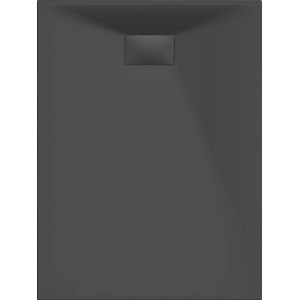 Anthrazitfarbene baliv Duschwanne 120x90 cm in Steinoptik aus robustem SMC Kunststoff.