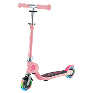Globber Flow Foldable Junior Lights Roller 121mm ABEC9 Verstellbar Klappmechanismus LED-Leuchtrollen Pastellrosa