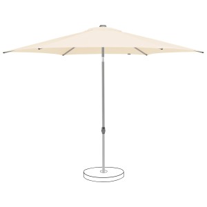 Suncomfort Marktschirm in Sand mit Handöffner. Sonnenschirm für Garten, Balkon oder Terrasse.