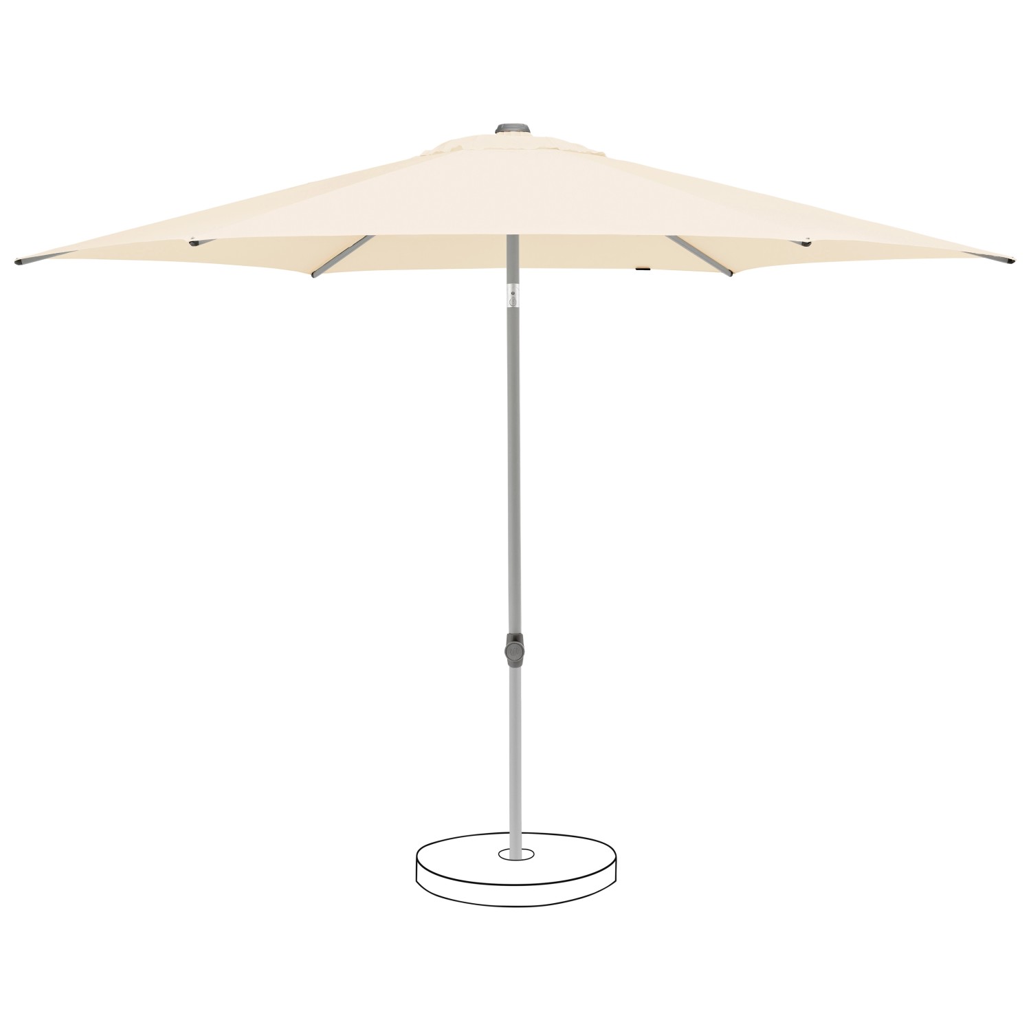 Suncomfort by Glatz Marktschirm Sand mit Handöffner günstig online kaufen