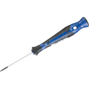 LUX Präzisions-Schraubendreher Comfort TX5 mit rutschfestem, blau-schwarzem Griff.