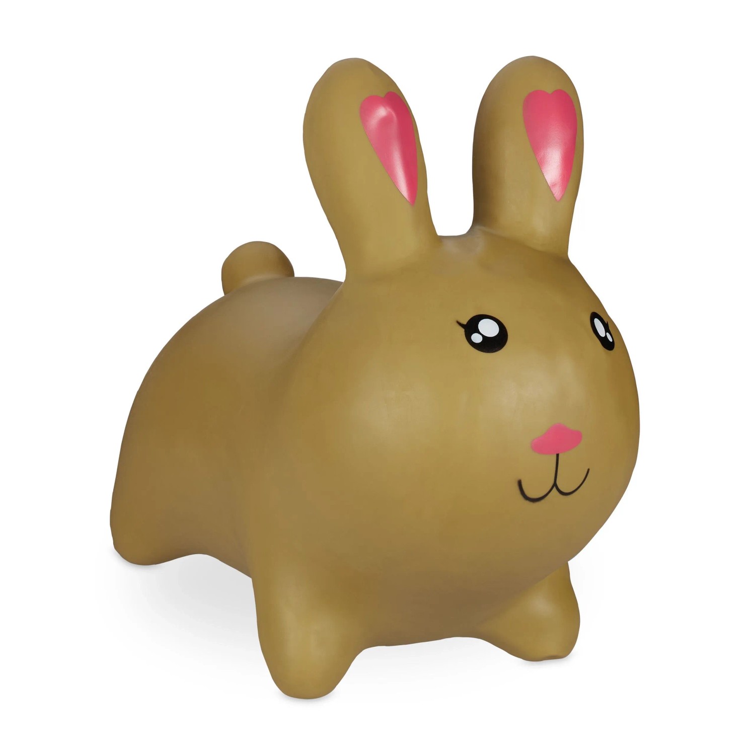 Relaxdays Hüpftier Hase PVC Hellbraun BPA-frei Rutschhemmend 45 cm x 53 cm x 25 cm 1,4 kg