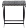 Grauer vidaXL Klapphocker aus Poly Rattan, ideal als Sitzhocker.