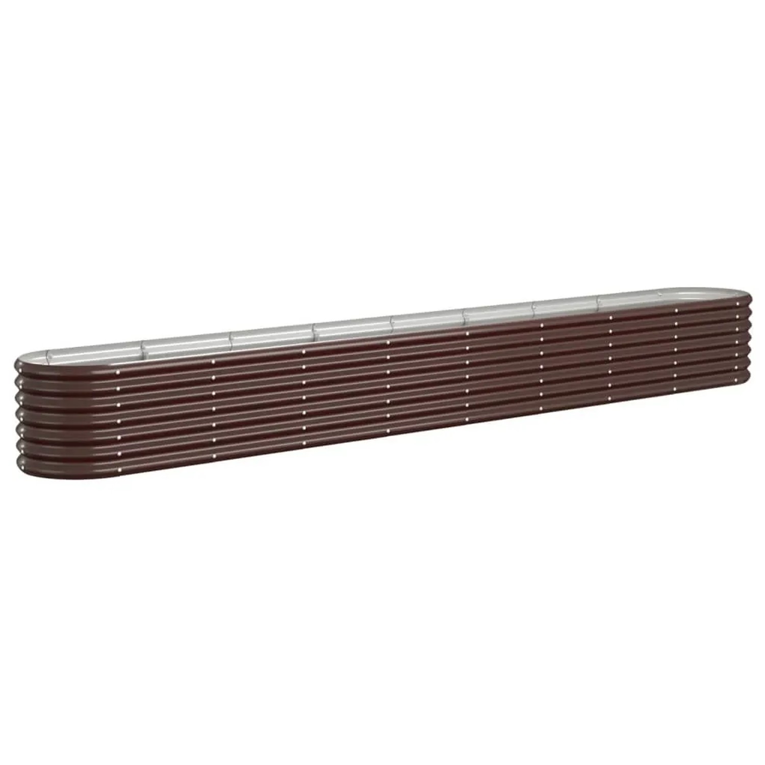 Furnicato Hochbeet Verzinkter Stahl 332x40x36 Cm Braun